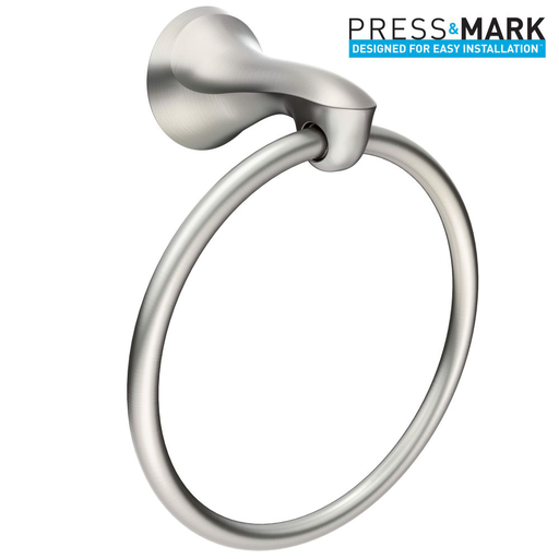 Darcy Brushed nickel towel ring