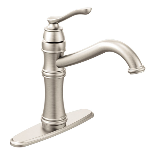 Belfield Spot resist stainless one-handle high arc kitchen faucet