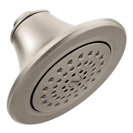 Moen Brushed nickel one-function 5-7/8" diameter spray head standard