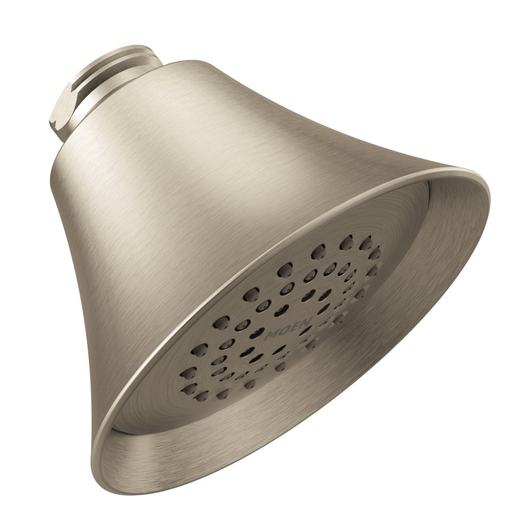 Moen Brushed nickel one-function 3-3/4" diameter spray head standard