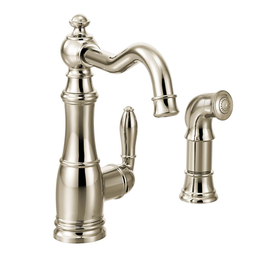 Weymouth Polished nickel one-handle high arc kitchen faucet