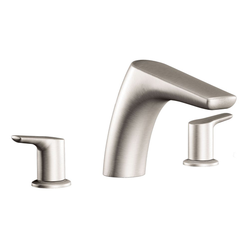 Method Brushed nickel two-handle low arc roman tub faucet