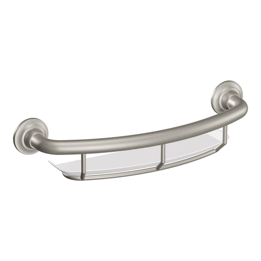 Grab Bar Brushed nickel 16" grab bar with shelf