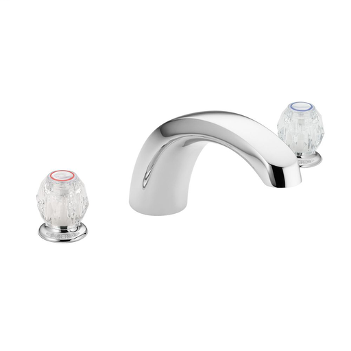 Chateau Chrome two-handle low arc roman tub faucet