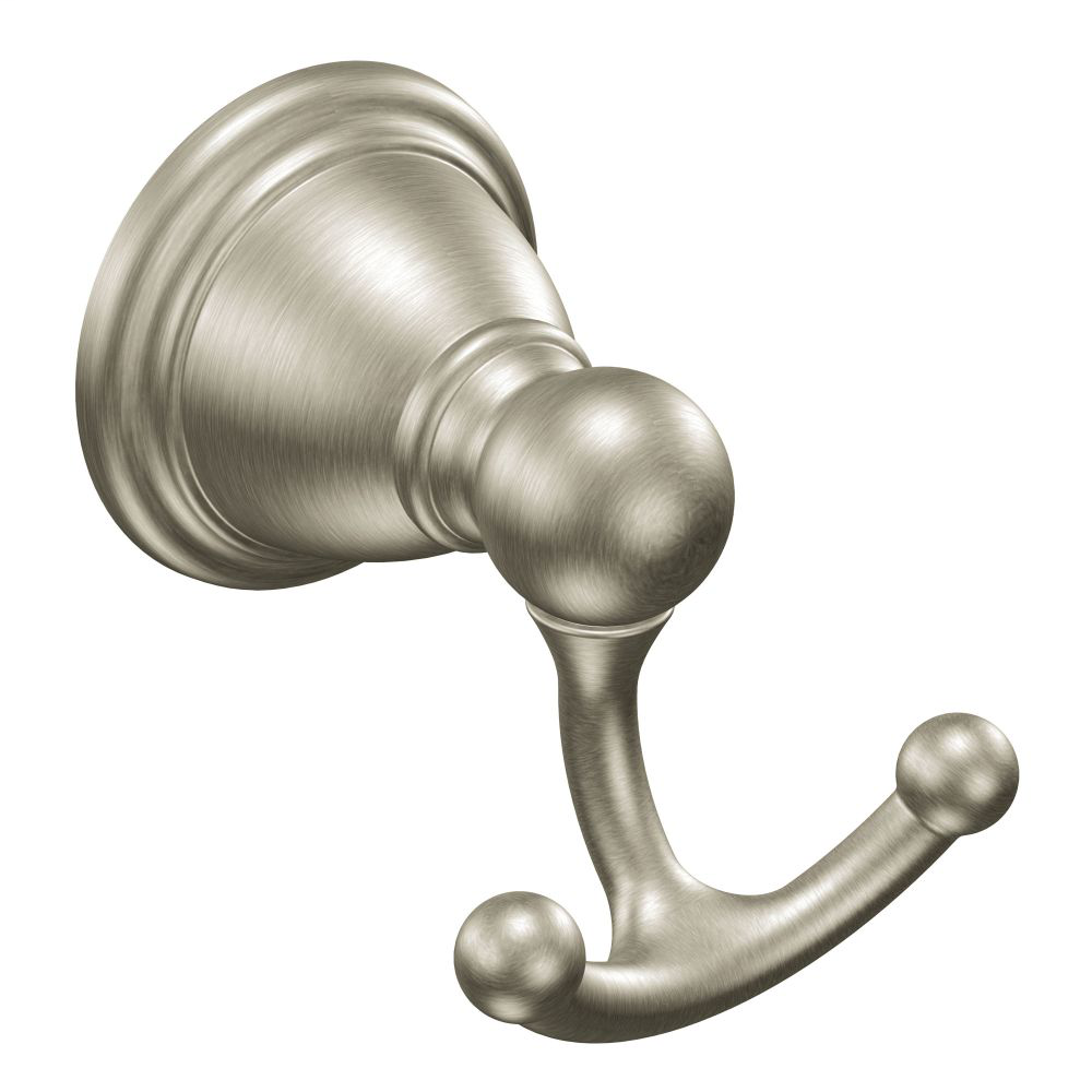 Brantford Brushed nickel double robe hook