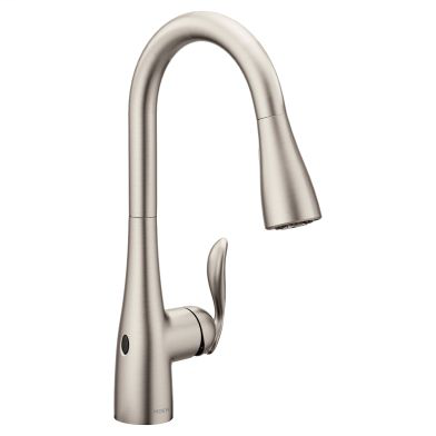 Arbor Spot Resist Stainless One-Handle High Arc MotionSense Wave Pulldown Kitchen Faucet