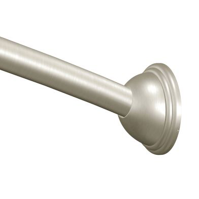 Moen Brushed nickel adjustable curved shower rod