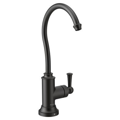 Sip Traditional Matte black one-handle high arc beverage faucet