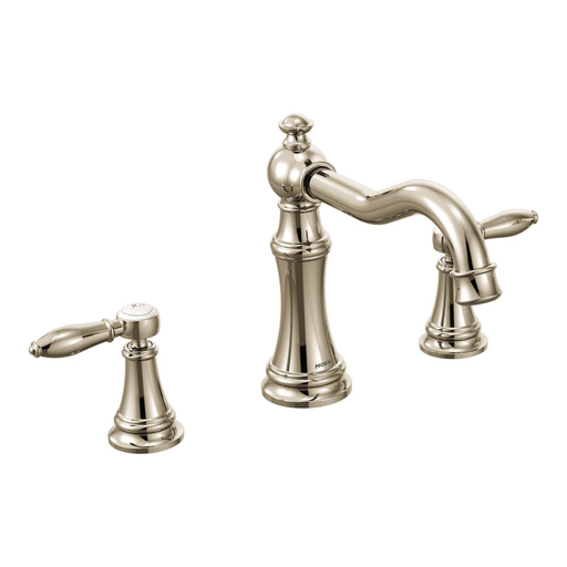 Weymouth Polished nickel two-handle high arc roman tub faucet