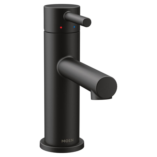 Align Matte black one-handle low arc bathroom faucet