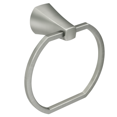 Lindor Spot Resist Brushed Nickel Towel Ring
