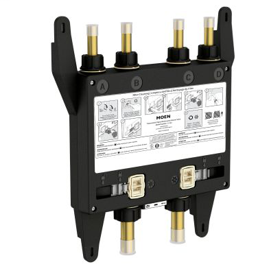 U by Moen Shower 4-outlet thermostatic digital shower valve