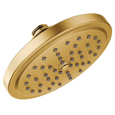 Moen Brushed gold one-function 7" diameter spray head rainshower