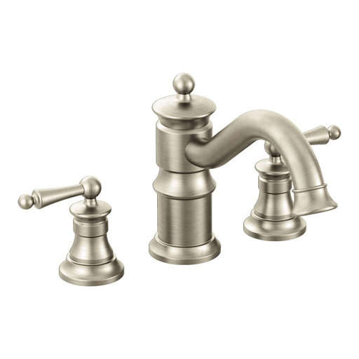 Waterhill Brushed nickel two-handle high arc roman tub faucet