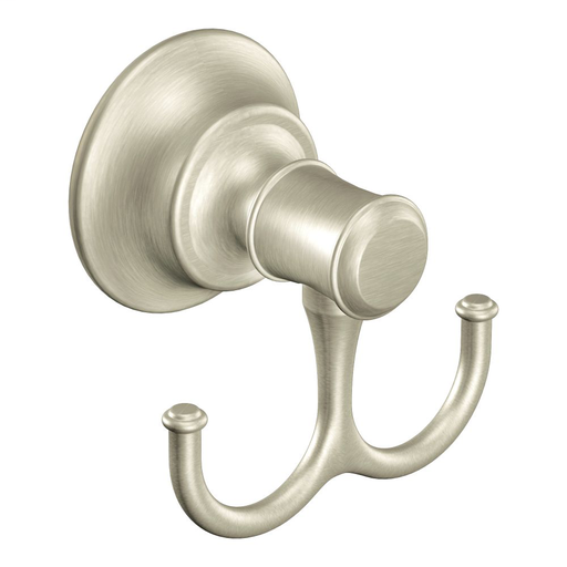 Ashville Brushed nickel double robe hook