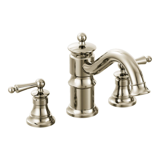 Waterhill Polished nickel two-handle high arc roman tub faucet