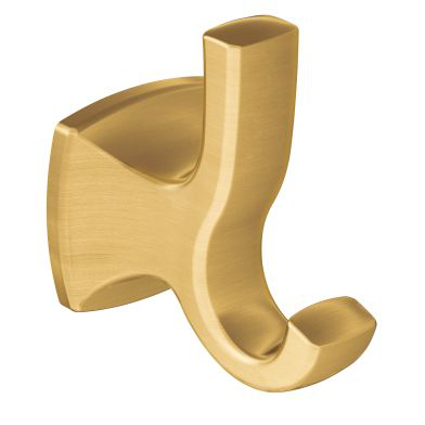 Voss Brushed gold double robe hook