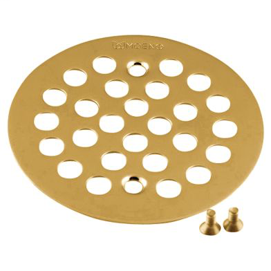 Moen Brushed gold tub/shower drain covers