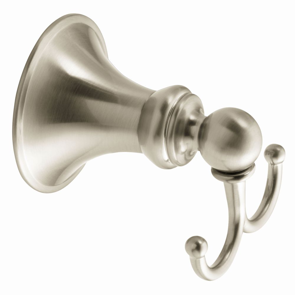 Glenshire Brushed nickel double robe hook