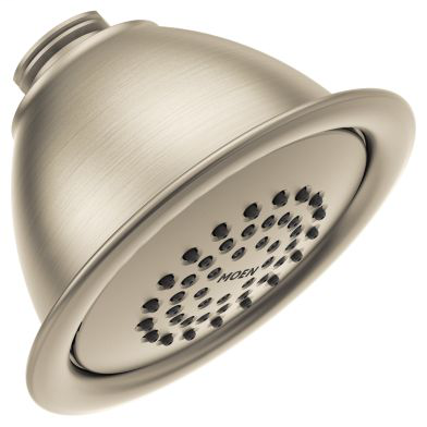 Moen Brushed nickel one-function 4" diameter spray head standard