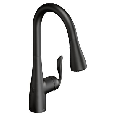 Arbor Matte Black One-Handle High Arc MotionSense Wave Pulldown Kitchen Faucet