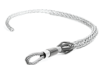 Product image for Woodhead 36642 Multi-Weave Wire Mesh Pulling Grip, Flexible Eye, Mesh Length 1.041m (41.00"), Approximate Break Strength 6,531.73kg (14,400 lbs)