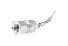 Product image for Woodhead 36380 Liquid-Tight Grip Strain Relief, 1/2" NPT, Straight Female Mesh Length 0.098m (3.875")