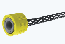 Product image for Woodhead 5638NM MAX-LOC®/Watertite® Cord Grips, 1" NPT, Straight Male, Body Size F4, Cable Diameter 19.05-22.23mm (.750-.875"), Non-Metallic