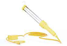 Product image for Woodhead 1093-3-E Super-Safeway® 27W Fluorescent Hand Lamp Ballast in Handle 110V with 18/3 SJTW Cord Type, Cord Length 7.62m (25.0' ) W