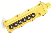 Product image for Woodhead 5056-1M Super-Safeway® Six Button Single Speed Momentary Pendant, Mechanically Interlocked, 1 N.O. Contact Each W