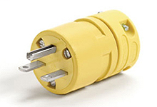 Product image for Woodhead 1449 Super-Safeway® Plug, 2 Pole/3 Wire, NEMA 6-15, 250V