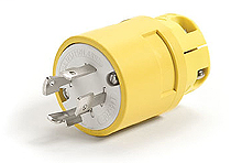Woodhead 2676 2-Pole 3-Wire 20 Amp 480 Volt NEMA L16-20 Yellow Locking Plug Woodhead 2676 2-Pole 3-Wire 20 Amp 480 Volt NEMA L16-20 Yellow Locking Plug