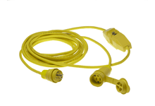 Product image for Woodhead 14W47D123INWatertite® Cordset 12 Gauge SJOW, 2 Pole/3 Wire, Cordset Length 30.48m (100.0' ), NEMA 5-15, 125V, Inline GFCI