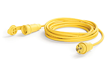 Product image for Woodhead 26W47B123 Watertite 12/3 SOOW 50ft Cordset, Male-Female, L5-20