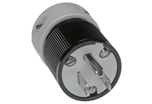 Woodhead 5266 2-Pole 3-Wire 15 Amp 125 Volt NEMA 5-15 Black and White Straight Plug Product image for Woodhead 5266 2-Pole 3-Wire 15 Amp 125 Volt NEMA 5-15 Black and White Straight Plug