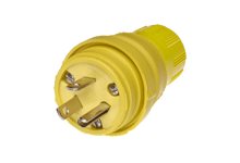 Product image for Woodhead 14W34 Watertite Extreme Plug, 2 Pole/3 Wire, NEMA 7-15, 277V, Cord Grip Body Size F2, Silicone Husk
