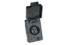 Product image for Woodhead 65W47BLKWatertite® Extra Hard Outdoor Receptacle with Single Flip Coverplate with Locking Blade, 2 Pole/3 Wire, NEMA L5-15, 125V, Black