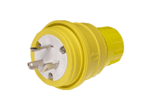 Product image for Woodhead 26W47 Watertite Locking Plug, 20A 125V, L5-20P, IP67 - Yellow