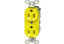 Product image for Woodhead 5262DWCR Safeway® Duplex Corrosion-Resistant, Heavy - Duty Spec - Grade Receptacle, 2 Pole/3 Wire, NEMA 5-15, 125V