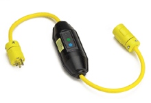 Product image for Woodhead 15051-1M Super-Safeway® In-Line Industrial GFCI, Manual Reset, NEMA 5-15, 15A, 120V, 0.61m (2.0' )Cord Length