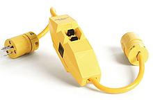 Product image for Woodhead 30051-6 Safeway® In-Line Commercial GFCI, Manual Reset, NEMA L5-30, 30A, 120V, 1.83m (6.0' ) Cord Length