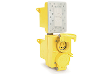 Product image for Woodhead 60W33DPLXGFWatertite® Single GFCI Receptacle with Flip Lid, 2 Pole/3 Wire, NEMA 5-20, 125V