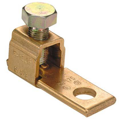 Product image for Panduit CSA70-14SL-CY Terminals Copper Mechanical Lug 1H Straight