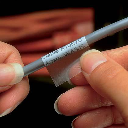 Product image for Panduit PDL-117 Dot Matrix, Self-Lam Label, Vinyl, .50" W x .75" H, .375 " POA, White