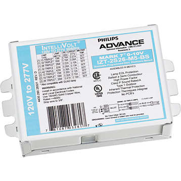 Philips Advance IZT2S26M5LD35M 120/277 VAC 50/60 Hz 26 W 1-Lamp Compact Ballast Philips Advance IZT2S26M5LD35M 120/277 VAC 50/60 Hz 26 W 1-Lamp Compact Ballast