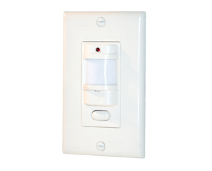 Full 180° view LED detection indicator. Tough, vandal resistant lens. Fits decorator wall plates. Control panel cover only removable with wall plate to prevent tampering. Manual off/auto switch. Vandal proof sensor for schools, gyms and high abuse areas.
