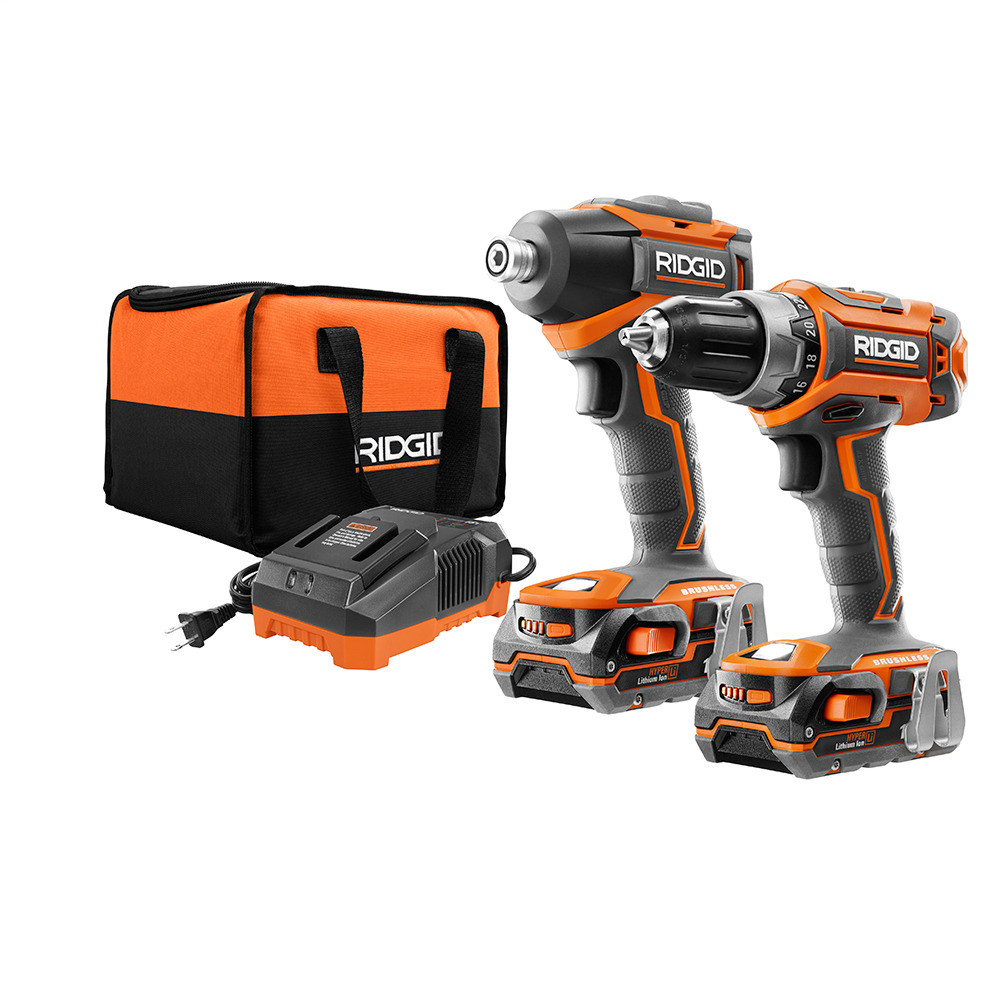 RIDGID® GEN5X Brushless 18V Drill/Driver and 3-Speed Impact Driver Combo Kit