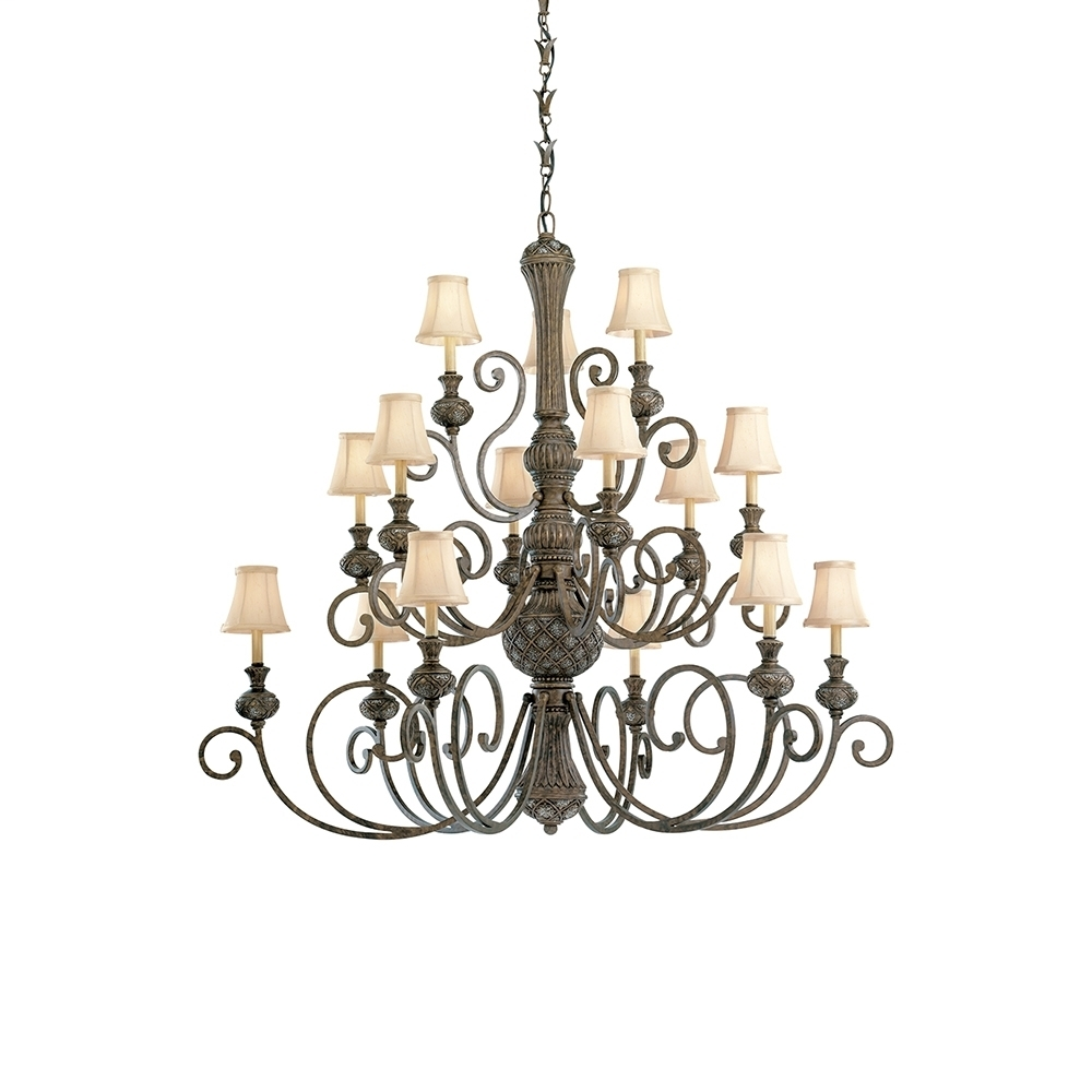 Product image for S-GULL 31253-758 60W 120V CANDELABRA TORPEDO FIFTEEN LIGHT HIGHLANDS CHANDELIER
