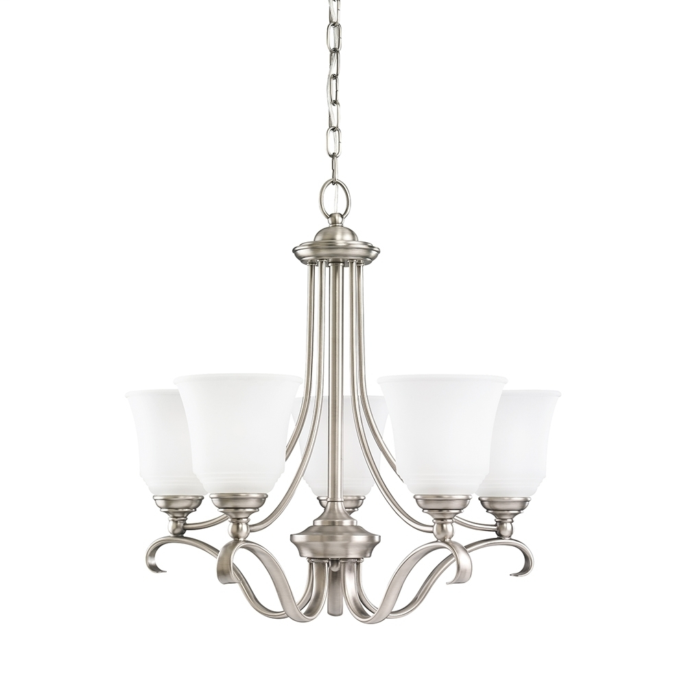 Product image for VCLGT 31380-965 100W 120V MEDIUM A ANTIQUE BRUSHED NICKEL FIVE LIGHT CHANDELIER