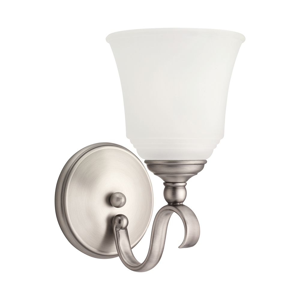 Product image for S-GULL 41380-965 100W 120V MEDIUM A ANTIQUE BRUSHED SINGLE LIGHT WALL SCONCE